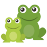 Cute Family of Frogs Sticker