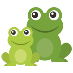 Cute Family of Frogs Sticker