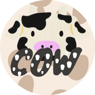 Cute Farm Animal Cow Sticker