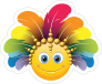 Cute Feather Headdress Emoji Sticker