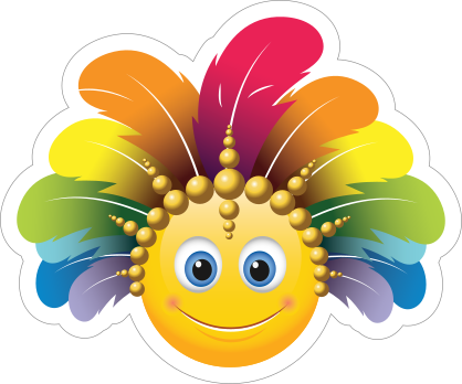 Cute Feather Headdress Emoji Sticker