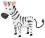 Cute Flat Animal Character Logo - Zebra Sticker