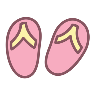 Cute Flip Flops Kawaii Sticker 