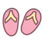 Cute Flip Flops Kawaii Sticker 