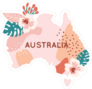 Cute Floral Ornaments Australia Sticker
