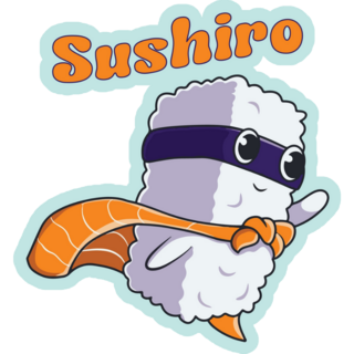 Cute Flying Sushiro Sticker