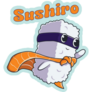 Cute Flying Sushiro Sticker