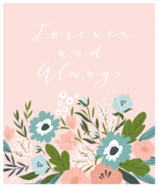 Cute Forever And Always Flowers Sticker
