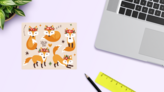 Cute Fox Sticker Sheet on a Desk (New) example