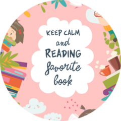 Cute Frame Composed Of Children Reading Books Sticker