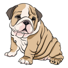 Cute French Bulldog Art Sticker