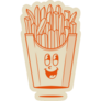 Cute French Fries Character In Red Sticker