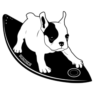 Cute Frenchie Surf Board Sticker
