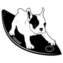 Cute Frenchie Surf Board Sticker