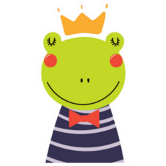 Cute Frog Prince Sticker