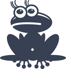 Cute Frog Toad With Eye Lashes Sticker