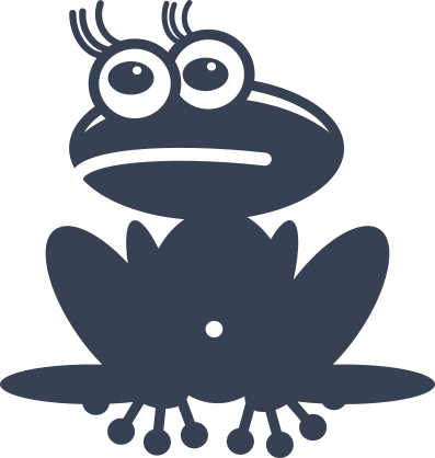 Cute Frog Toad With Eye Lashes Sticker