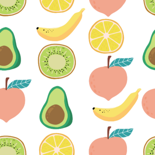 Cute Fruit Background Sticker