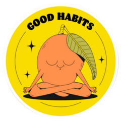 Cute Fruit Good Habits Yoga Sticker