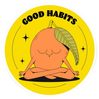 Cute Fruit Good Habits Yoga Sticker