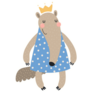 Cute Funny Anteater Princess Sticker