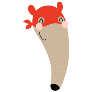 Cute Funny Anteater Superhero Sticker