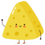 Cute Funny Cheese Character Illustration Sticker