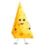 Cute Funny Cheese Character Sticker