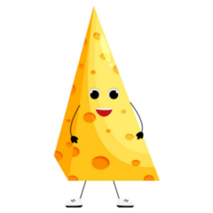 Cute Funny Cheese Character Sticker