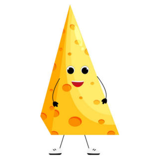 Cute Funny Cheese Character Sticker