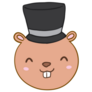 Cute Funny Groundhog Illustration Sticker