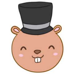 Cute Funny Groundhog Illustration Sticker