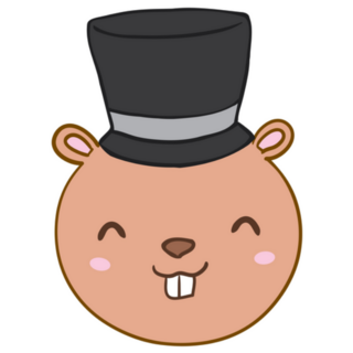 Cute Funny Groundhog Illustration Sticker