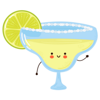 Cute Funny Margarita Cocktail Character Sticker