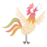 Cute Funny Rooster Bird Sticker