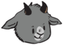 Cute Funny Smiling Goat Face Sticker
