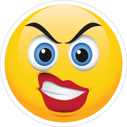 Cute Furious Female Emoji Sticker