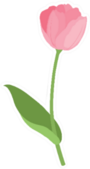 Cute Garden Tulip Flower Icon Sticker