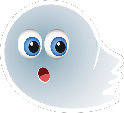 Cute Ghost Emoji Sticker