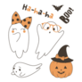 Cute Ghosts Ha Ha Ha Halloween Sticker
