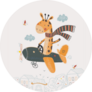 Cute Giraffe Flying Sticker