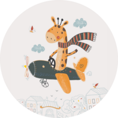 Cute Giraffe Flying Sticker