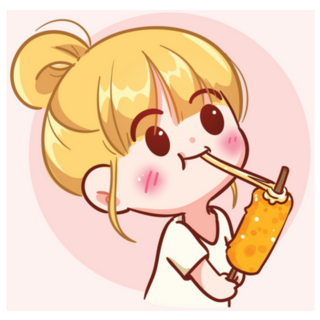 Cute Girl Holding And Eating Cheese Stick Sticker