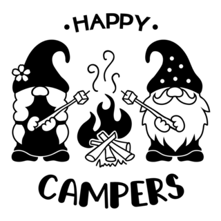 Cute Gnomes Happy Campers Sticker