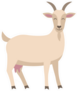 Cute Goat Illustration Isolated On White Sticker