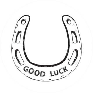 Cute God Luck Horseshoe Sticker