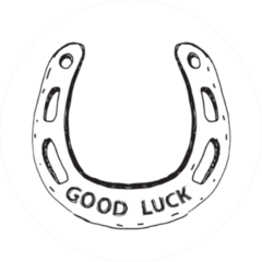 Cute God Luck Horseshoe Sticker