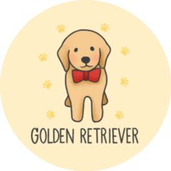 Cute Golden Cartoon Sticker