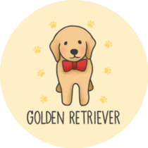Cute Golden Cartoon Sticker