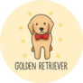 Cute Golden Cartoon Sticker